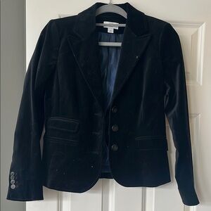Black velvet blazer